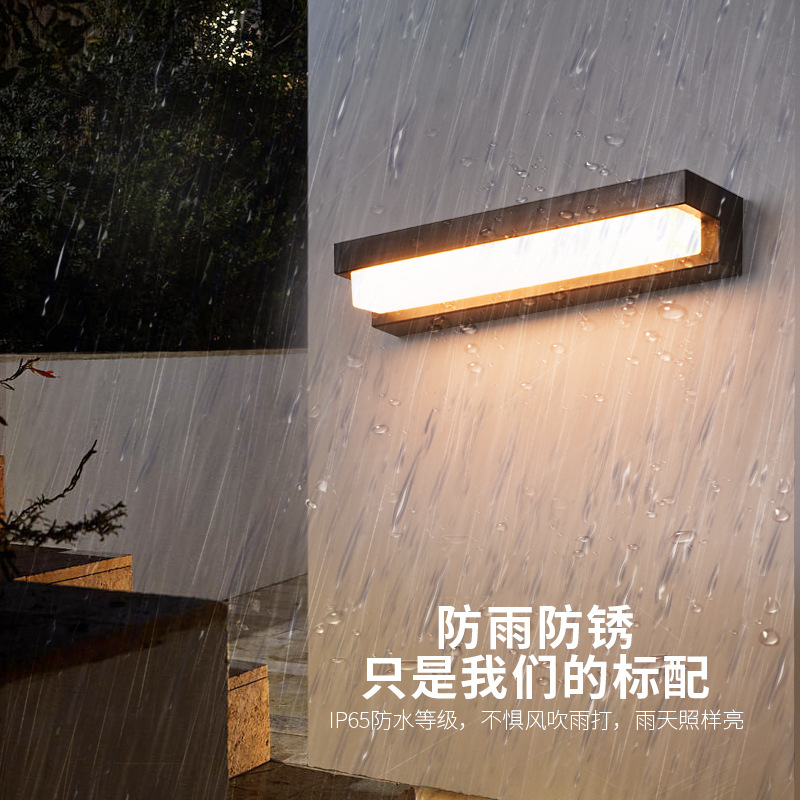 Cross-border solar wall lamps, outdoor wall lamps on both sides of the main gate, courtyard fence, waterproof doorplate, storefront, wall-mounted wall lamps Application Scenario