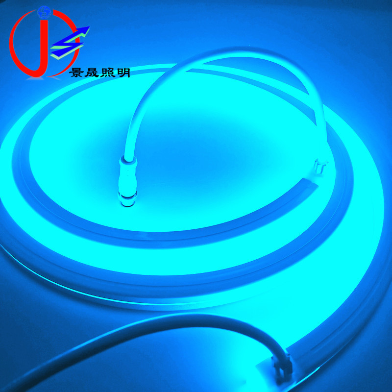 Outdoor waterproof LED flexible light strip 24V iridescent RGB programmable 1616LED silicone neon light strip DMX512 Specification drawing