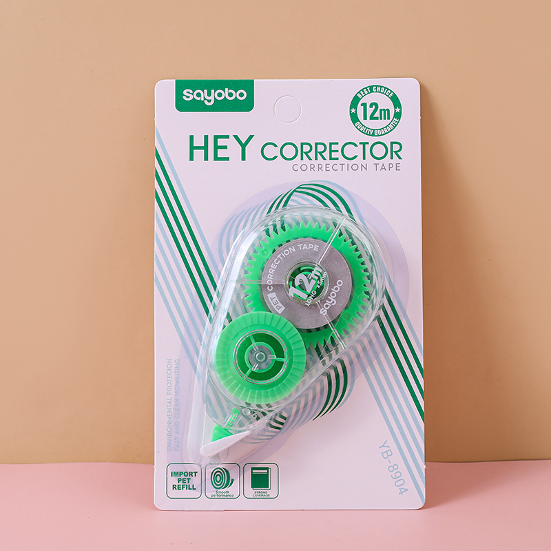 YB-8904 High-quality, large-capacity anti-drop correction tape, 12-meter ultra-thin film PET transparent film, easy to use, continuous for students, factory direct sales Item Picture