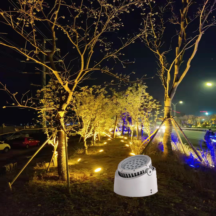LED surface-mounted floodlights 18W, 36W, 54W adjustable ground lights, tree stump lights, projected ground lights, waterproof tree lights Application Scenario
