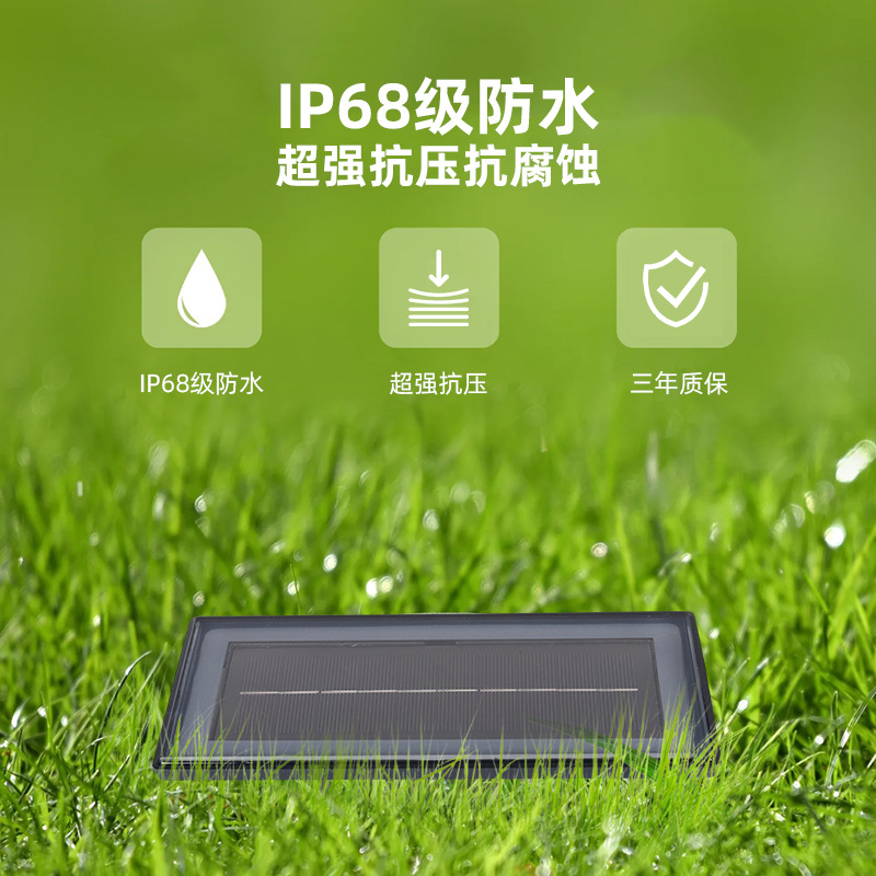 Cross-border exclusive induction type ground lamp, inlaid waterproof rectangular outdoor led solar floor tile lamp details Picture