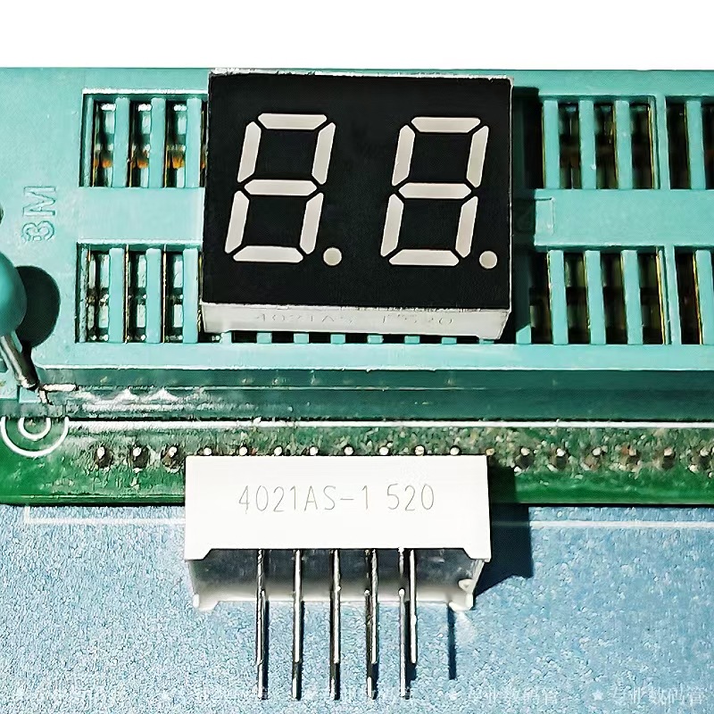 Factory direct supply of 0.4-inch 2-digit LED digital tubes: 4201AS with common cathode and 4021BS with common anode, high-brightness red Specification drawing