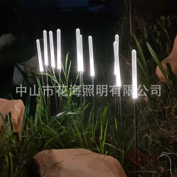 LED acrylic reed lamp, frosted acrylic rod, outdoor waterproof courtyard garden decorative lamp, ground insertion lawn lamp Application Scenario