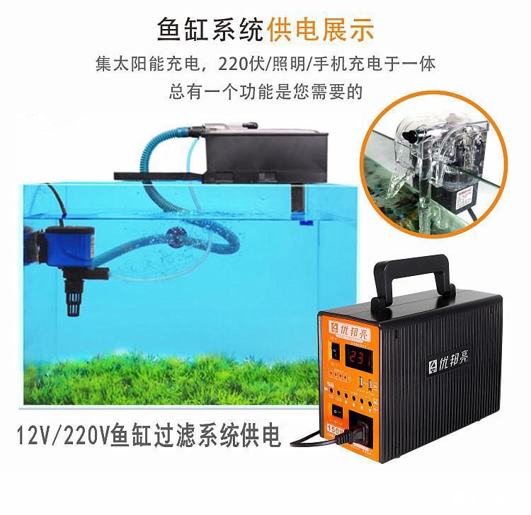 Solar panel with battery power generation system 220v all-in-one machine, multi-functional outdoor camping, breeding, lighting and photovoltaic Specification drawing