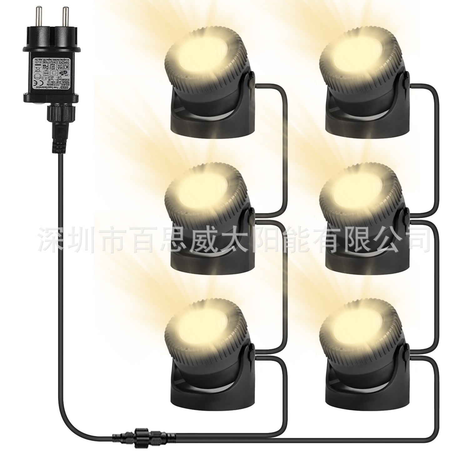 Cross-border plug-in projector lights, underwater lights, amphibious lights, lawn lights, decorative lights, swimming pool lights, pond lights, courtyard lights Specification drawing