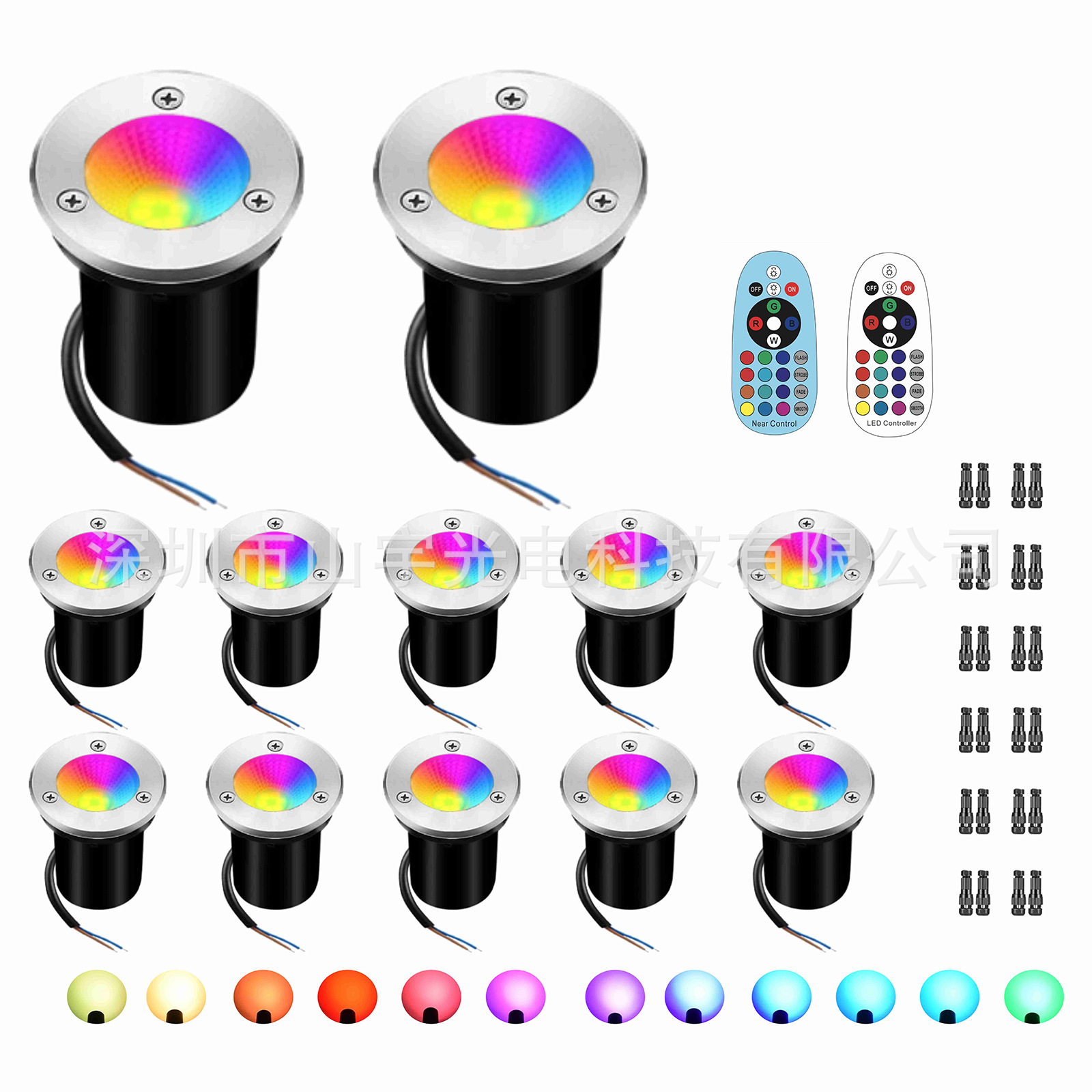 3w buried light, 5W, 6W buried light, 65mmLED RGBW, landscape light, tree lighting, 12V, 24V, 36V, 48V, DC, 125V Application Scenario