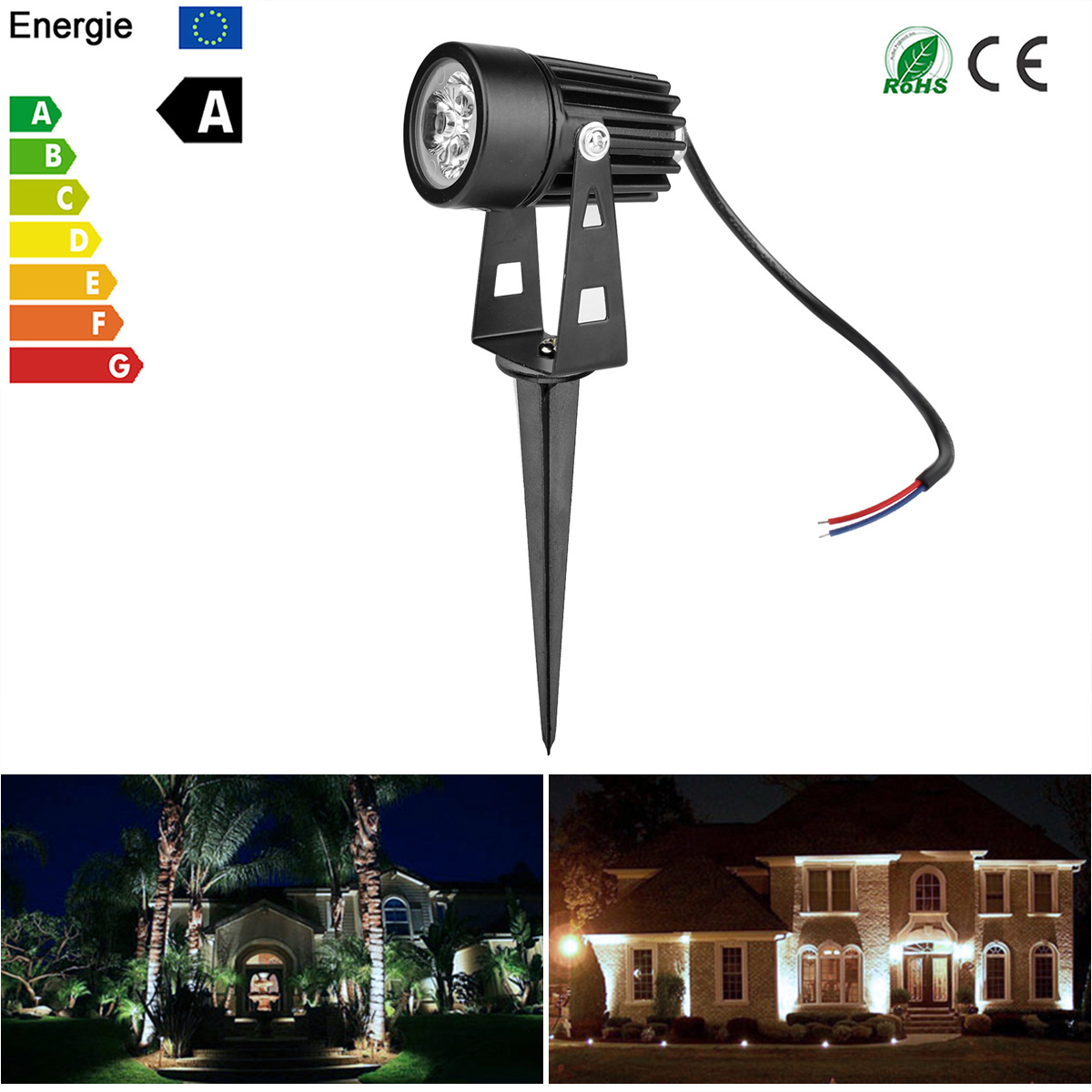 LED mini lawn and courtyard lights, floor-standing outdoor waterproof lights, garden grassland floodlights, villa tree illumination lights details Picture