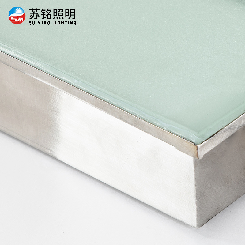 LED square sensor floor tile light, outdoor square landscape luminous floor light, seven-color sensor embedded floor tile light Specification drawing