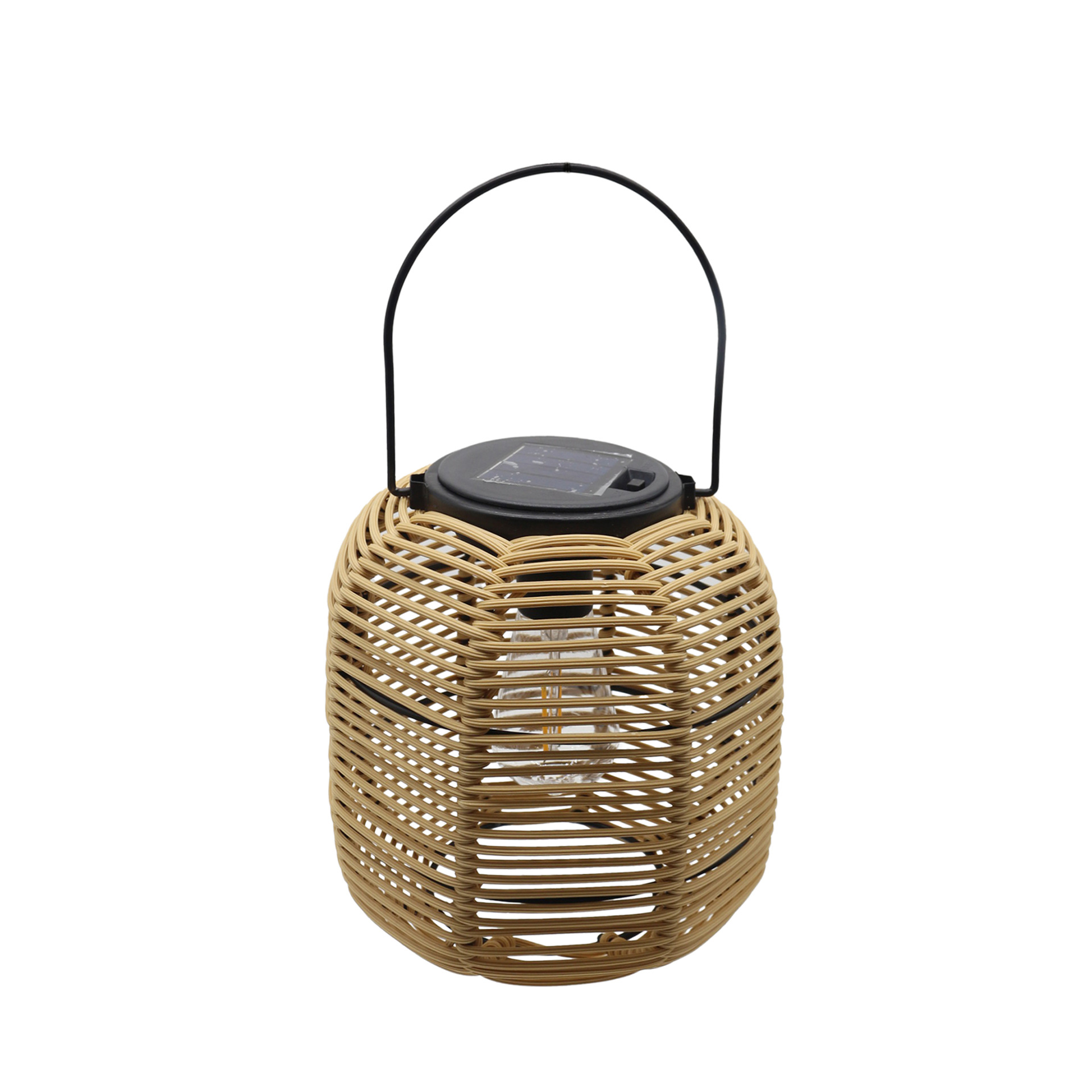 Cross-border solar imitation rattan woven lanterns, outdoor waterproof hanging lights, ambient lights, small lanterns, courtyard decorative lights, projection lights Application Scenario