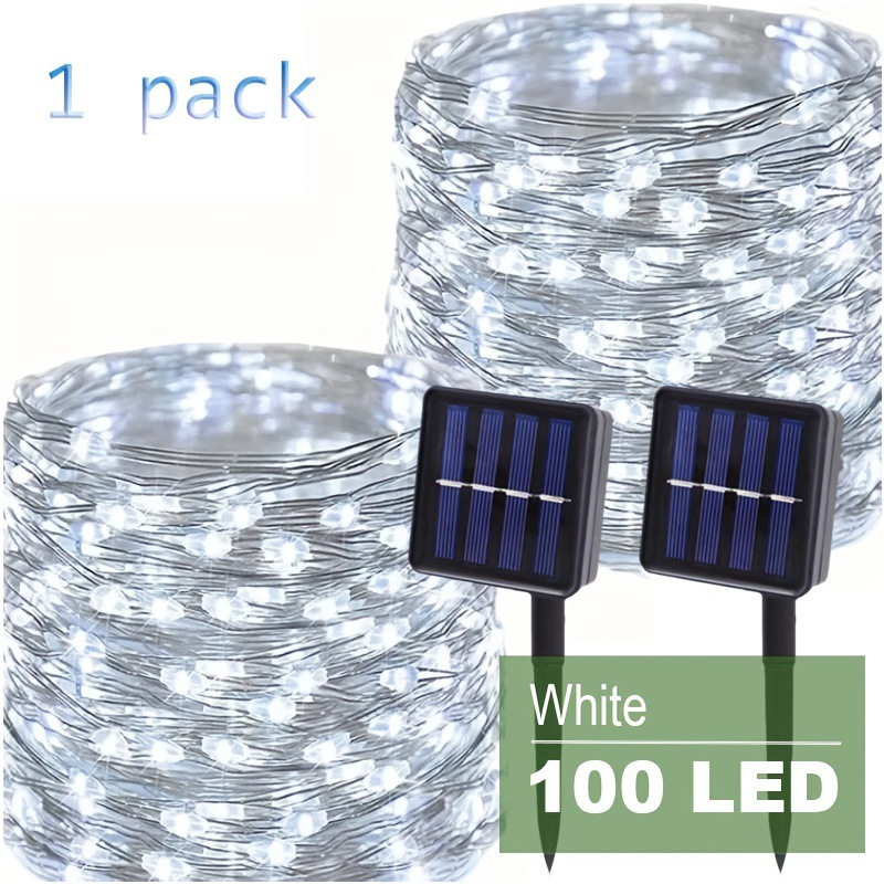 Solar Powered Lights Copper Wire String Light, Outdoor LED Specification drawing