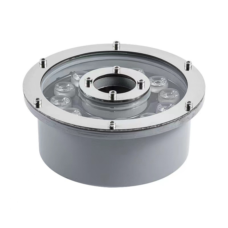 Fountain lights, water gushing lights, led underwater waterproof seven-color water pool, fish pond landscape, mid-hole embedded dry water bottom lights Specification drawing