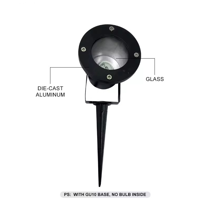 Outdoor waterproof ground insert floodlight, lawn projection light GU10, circular ground insert light, courtyard garden buried tree light Application Scenario