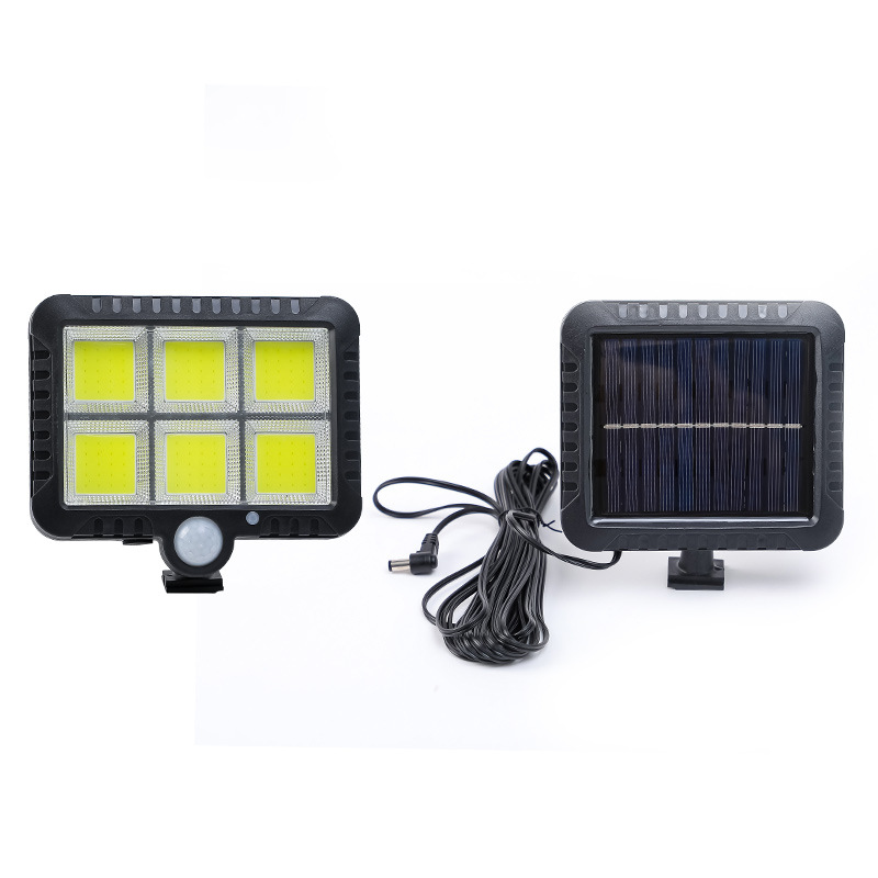 Solar split sensor light, double-head sensor light, courtyard lighting, wall lamp, garage floodlight, outdoor waterproof street lamp Application Scenario