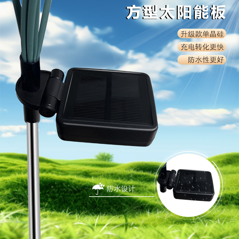 Outdoor lights, solar lights, courtyard decorative atmosphere lights, villa garden lights, ground plug-in landscape lights, waterproof lawn lights Application Scenario