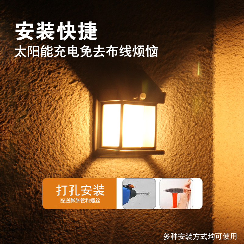 Douyin's best-selling outdoor solar bulbs, tungsten filament sensor wall lamps, garden lamps, villa night lights for lighting full figure