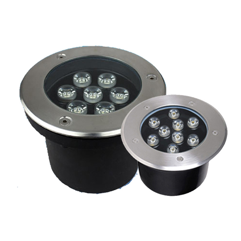 LED square ground lights, RGB lawn spotlights, landscape remote control seven-color ground lights, 3W, 6W, 9W, 12W, 15W ground spotlights Item Picture