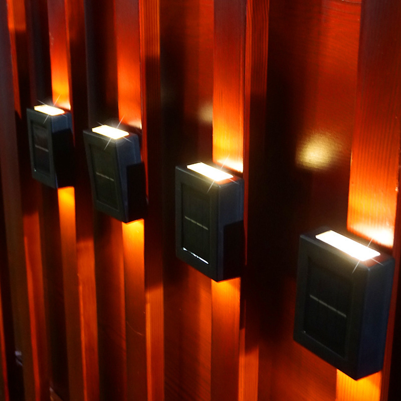 Solar wall lamps, outdoor night lights, villa courtyard garden wall lighting, wall-washing lights, upper and lower dual led lights Specification drawing