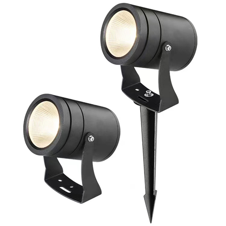 Ground insertion lights, outdoor waterproof courtyard and garden lighting, cob tree lights, circular seven-color floodlights, led outdoor spotlights Item Picture