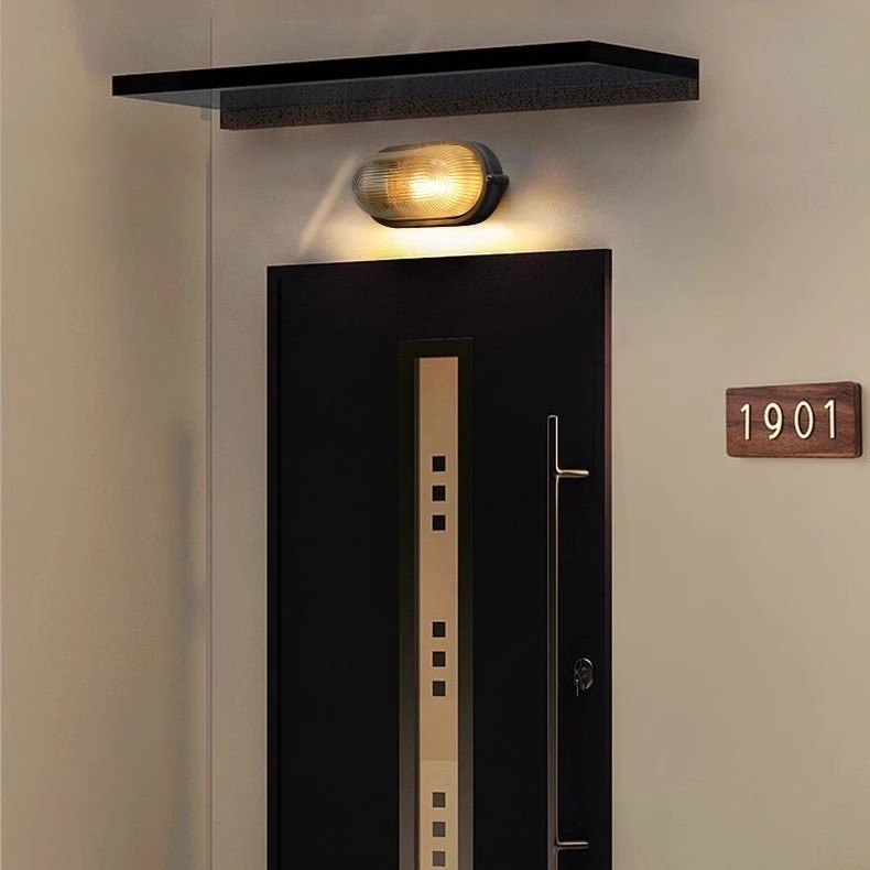 First order discount: Popular retro wall lamp, corridor balcony, industrial coffee shop decorative lamp, American-style wall lamp, glass wall lamp details Picture
