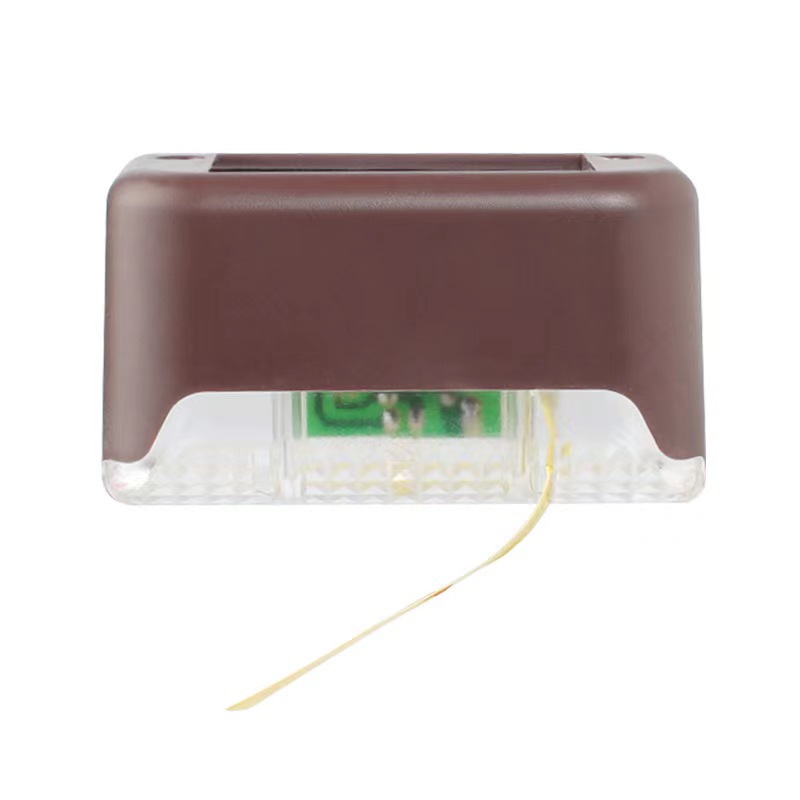 Solar-powered step lights, garden lights, outdoor waterproof additional lights, railing lights, decorative lighting, and staircase lights Specification drawing