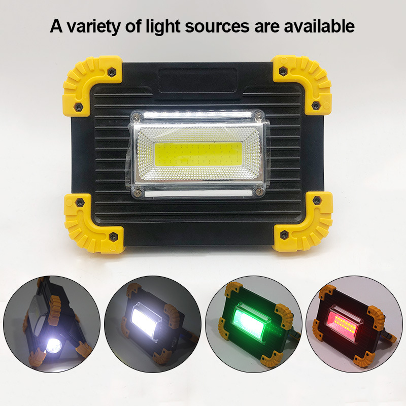 Portable rechargeable LED floodlights, COB work lights, engineering lighting, floodlights and searchlights Specification drawing