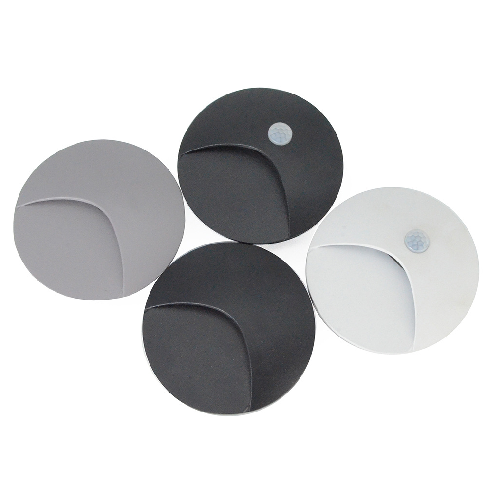 2285 Floor light LED indoor and outdoor embedded waterproof human body sensor staircase corner step night light Item Picture
