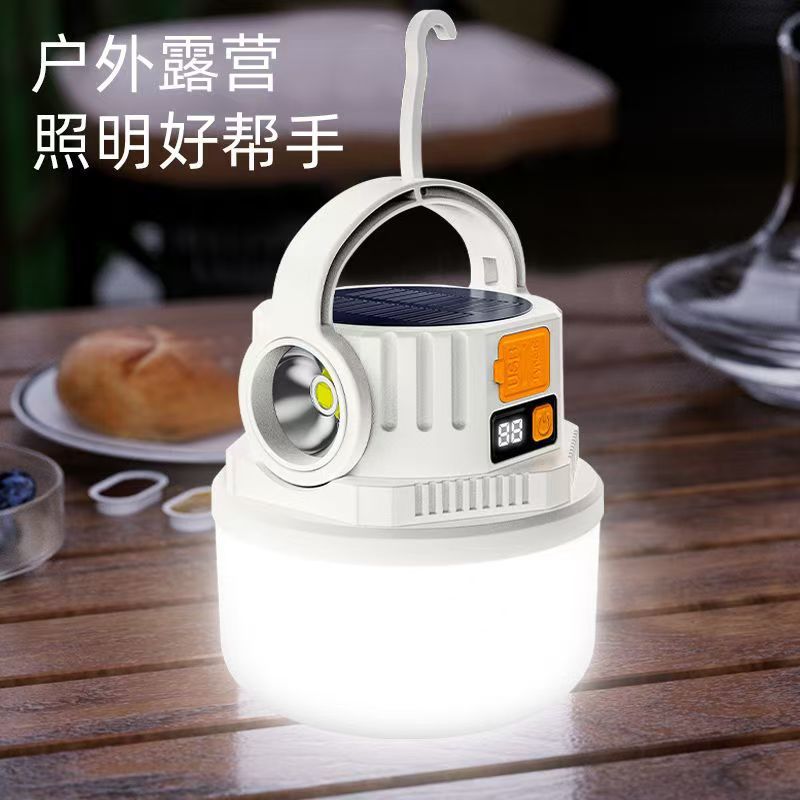 Solar-powered camping charging, outdoor ultra-long battery life, night market lighting, street stalls, tents, emergency power outage for household use Specification drawing