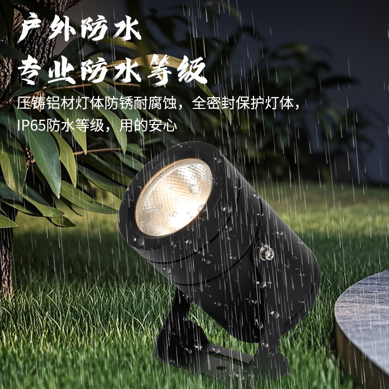 COB spotlights, outdoor waterproof ground insertion lights, outdoor garden lawn and garden tree projection lights, landscape courtyard LED projection lights details Picture