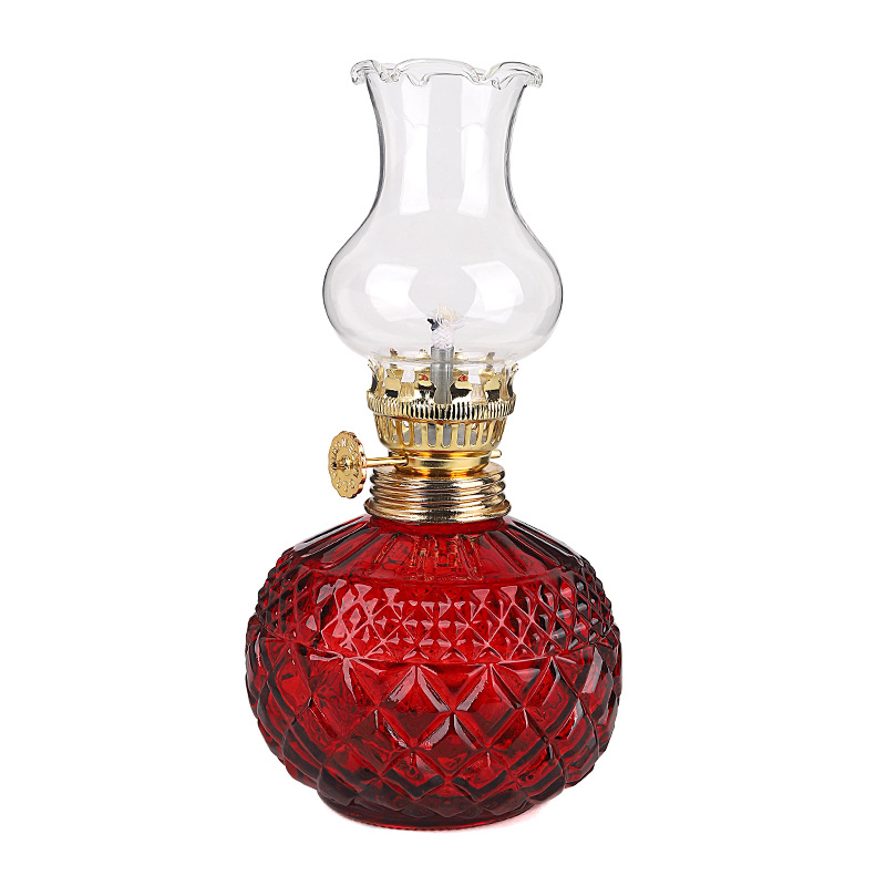 Small pineapple high-temperature resistant glass cover, high-quality electroplated metal head, small exquisite kerosene lamp, candlestick, ambient light details Picture