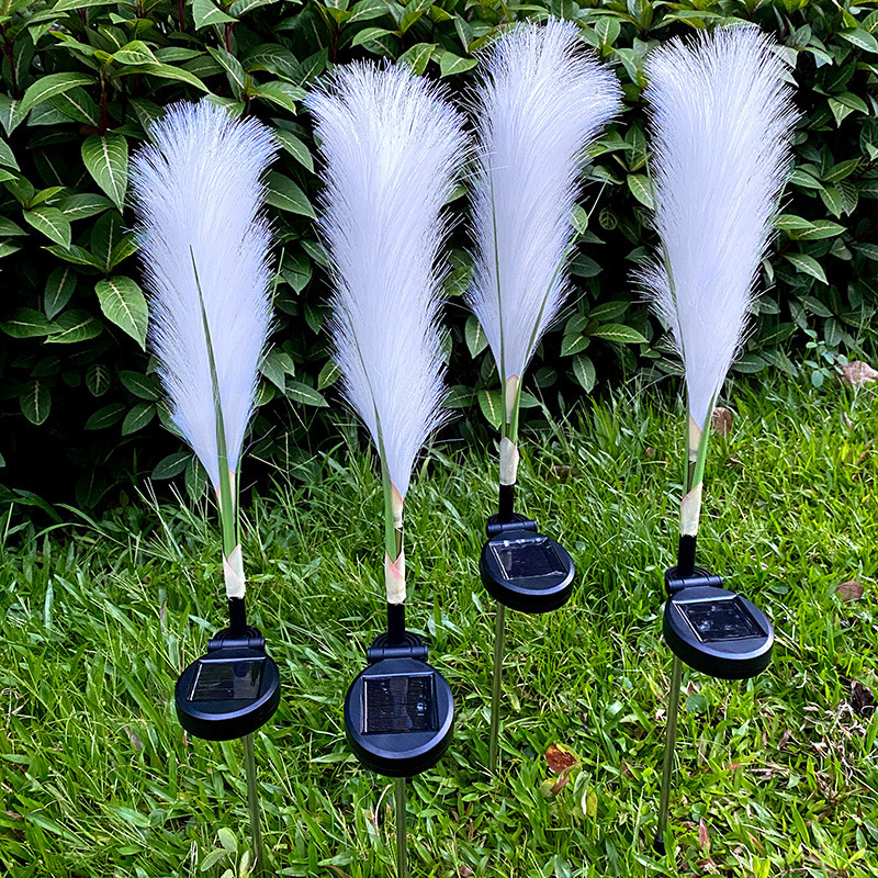 Fiber optic reed lamps, outdoor solar led waterproof lawn lamps, landscape lamps, courtyard and garden decorative lamps, and reed lamps Specification drawing