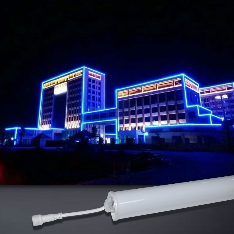 LED digital tubes, transparent striped guardrail tubes, milky white contour lights, seven-color internal and external control neon light advertising tubes Specification drawing