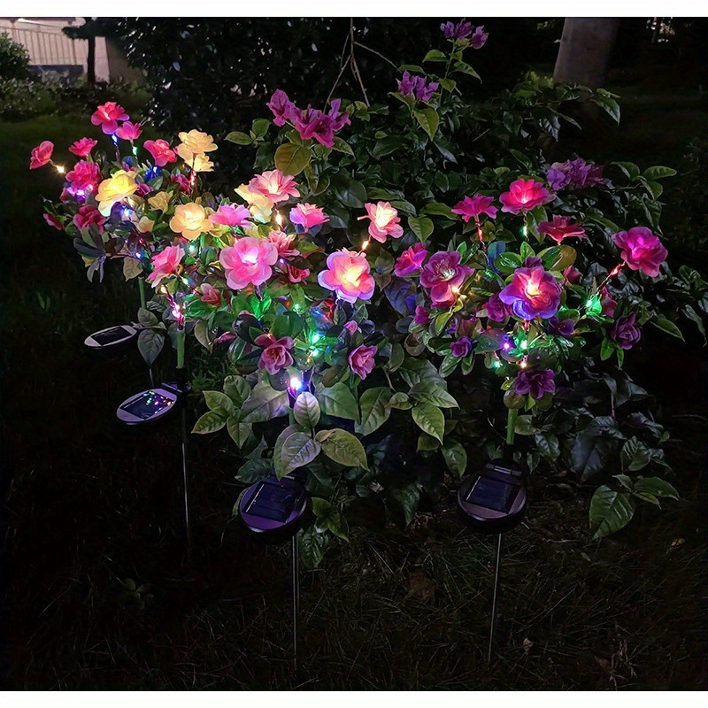 2PCS Solar Powered LED Azalea Lights Colorful Multicolor details Picture
