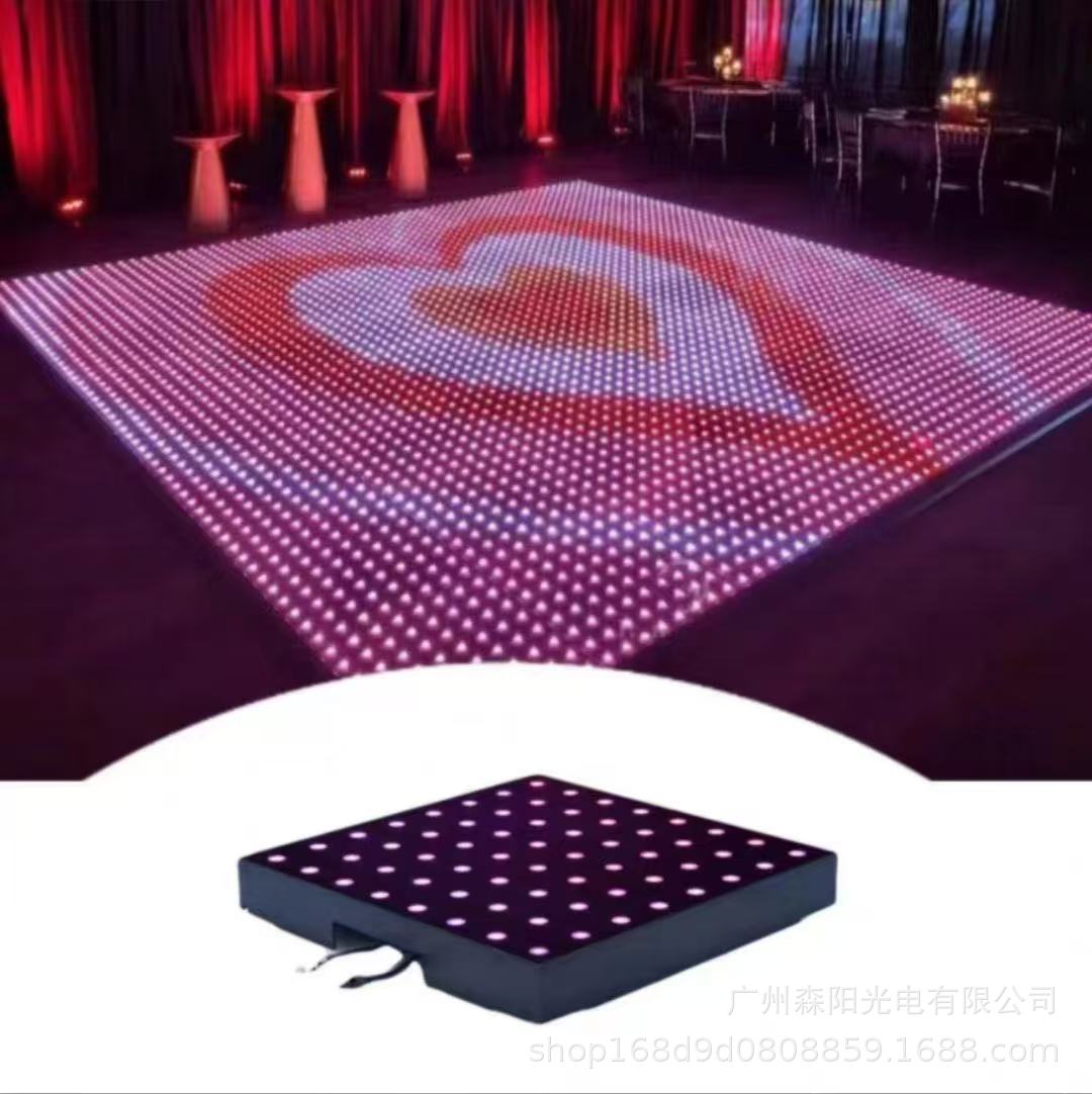LED wireless magnetic attraction digital animation video imaging floor light, stage sensing pixel floor tile light, intelligent full figure