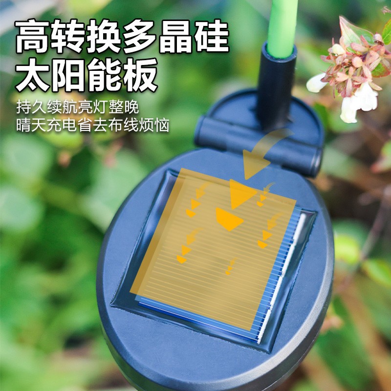 Cross-border solar outdoor courtyard dandelion flower lanterns, home balcony garden decoration atmosphere lights, ground insert lawn lights Application Scenario