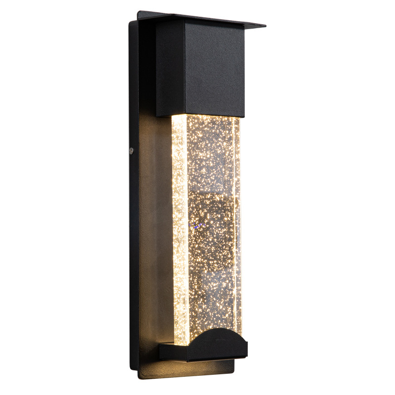 Outdoor crystal wall lamps, waterproof balcony corridor passageway lamps, villa lamps, courtyard gate entrance lamps, simple LED sensor lights Item Picture