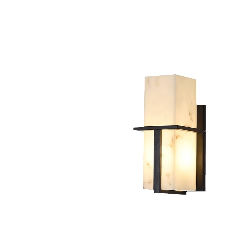 Modern and simple outdoor door wall lamps, courtyard balcony outdoor waterproof garage door lamps, terrace faux marble wall lamps Item Picture