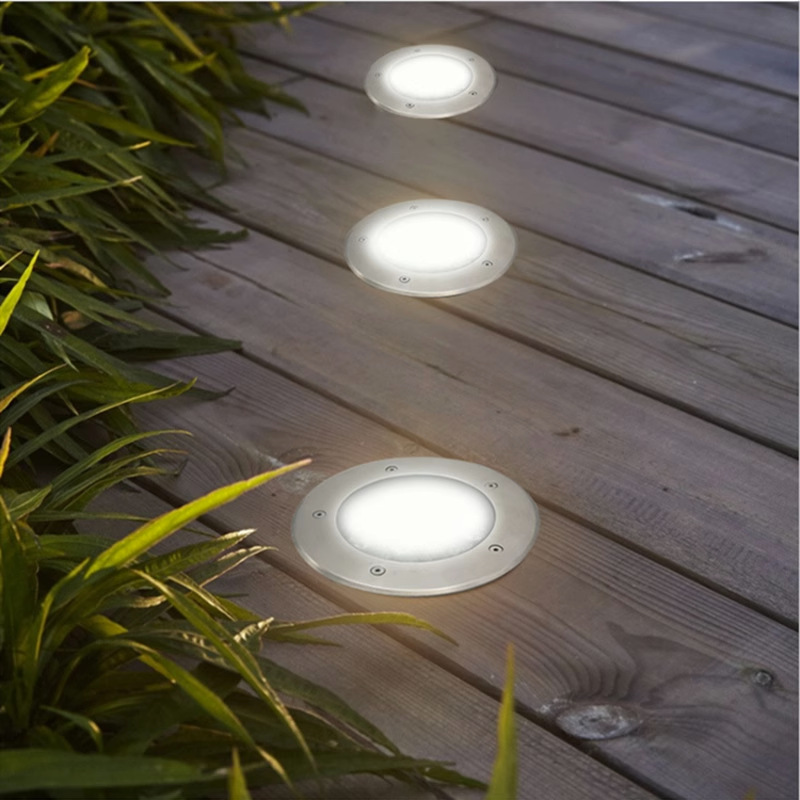 Lawn lights, ground lights, led outdoor waterproof embedded tree lights, courtyard lights, seven-color ground lights, garden villas details Picture