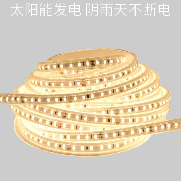 Wholesale of 30-meter led solar light strips with waterproof sleeves for tents, courtyards, and festive outdoor atmospheres details Picture