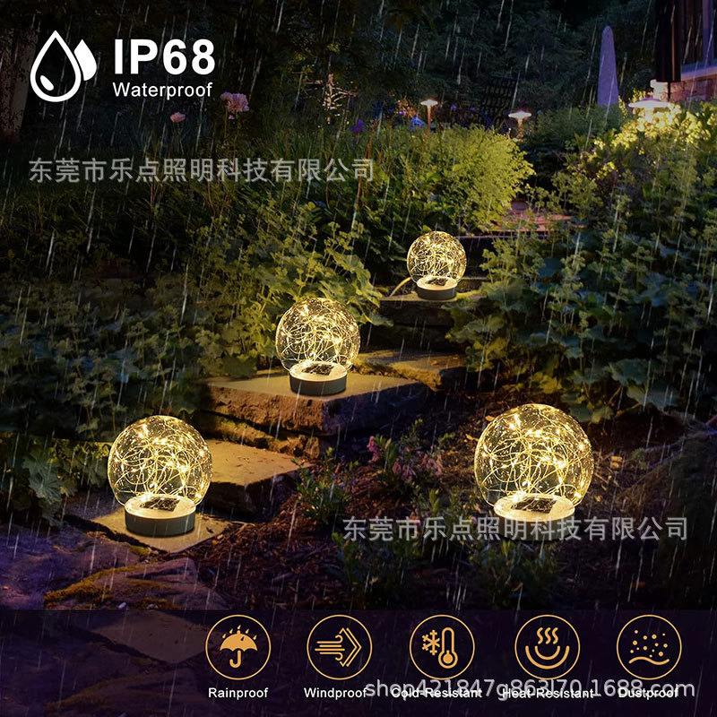 Cross-border solar lights, swimming pool float lights, illuminated spherical lights, 16 types of dimmable lights, outdoor waterproof landscape lights Specification drawing