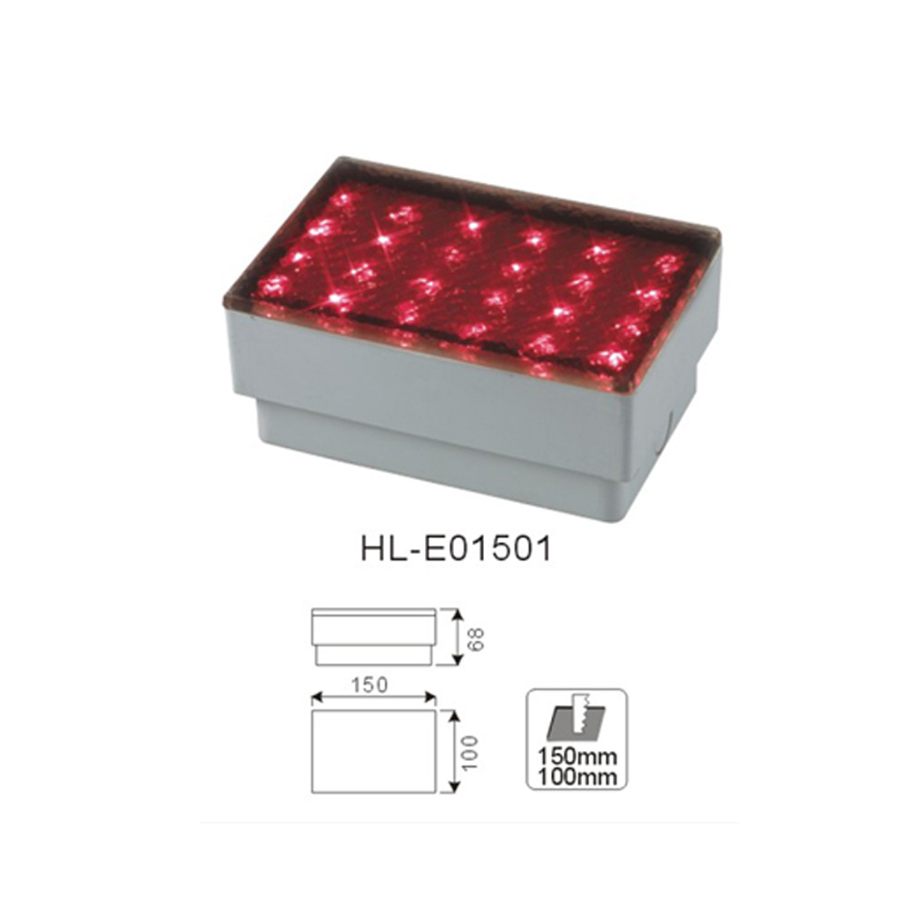 Outdoor waterproof floor tile lights in stock: 240V, 12V, ground embedded rectangular and square LED ice brick ground lamps Application Scenario