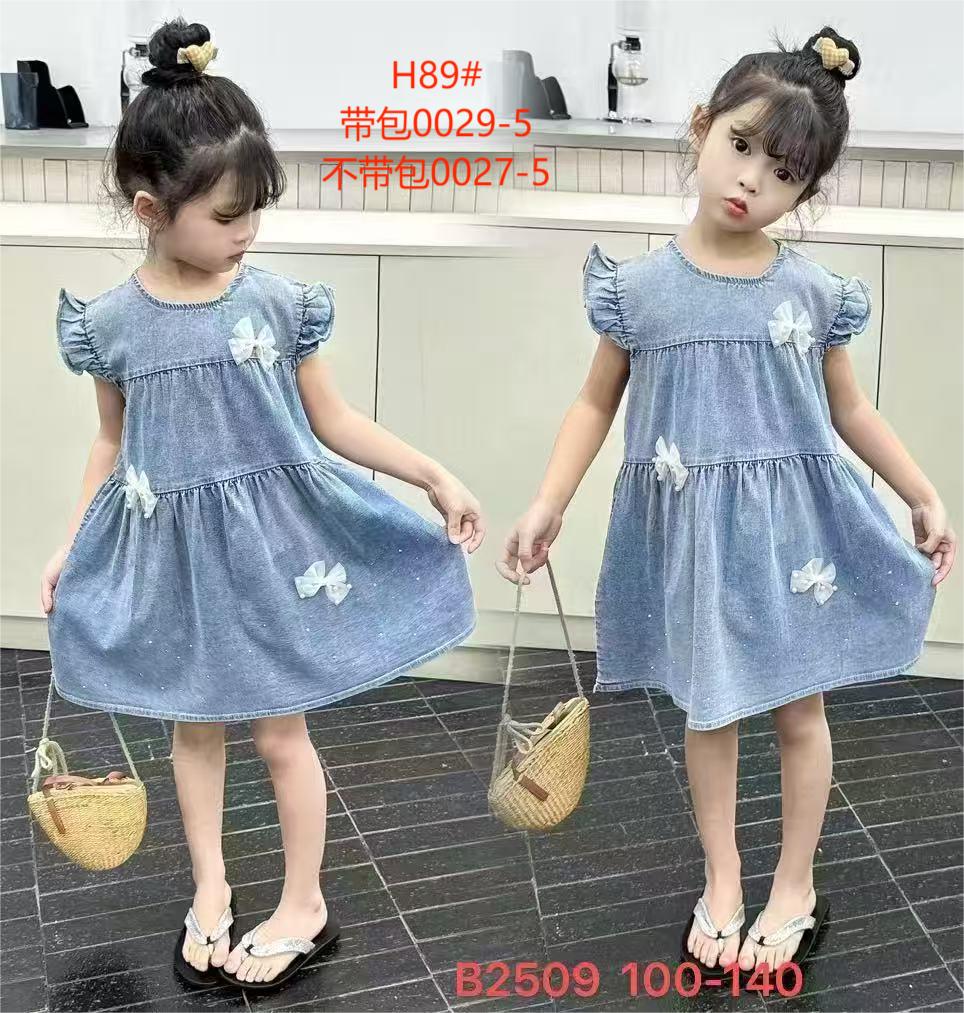 厂家直销牛仔中大童装公主裙爆款学生淑女气质连衣裙2细节图