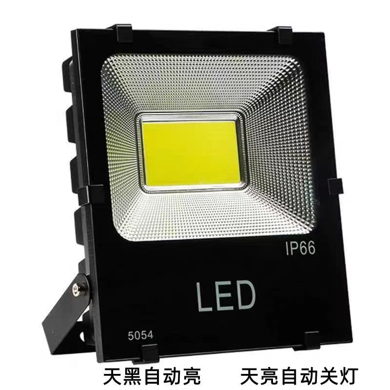 led light-controlled intelligent floodlight 220V ultra-bright outdoor waterproof monitoring supplementary light floodlight automatically lights up at dark Specification drawing