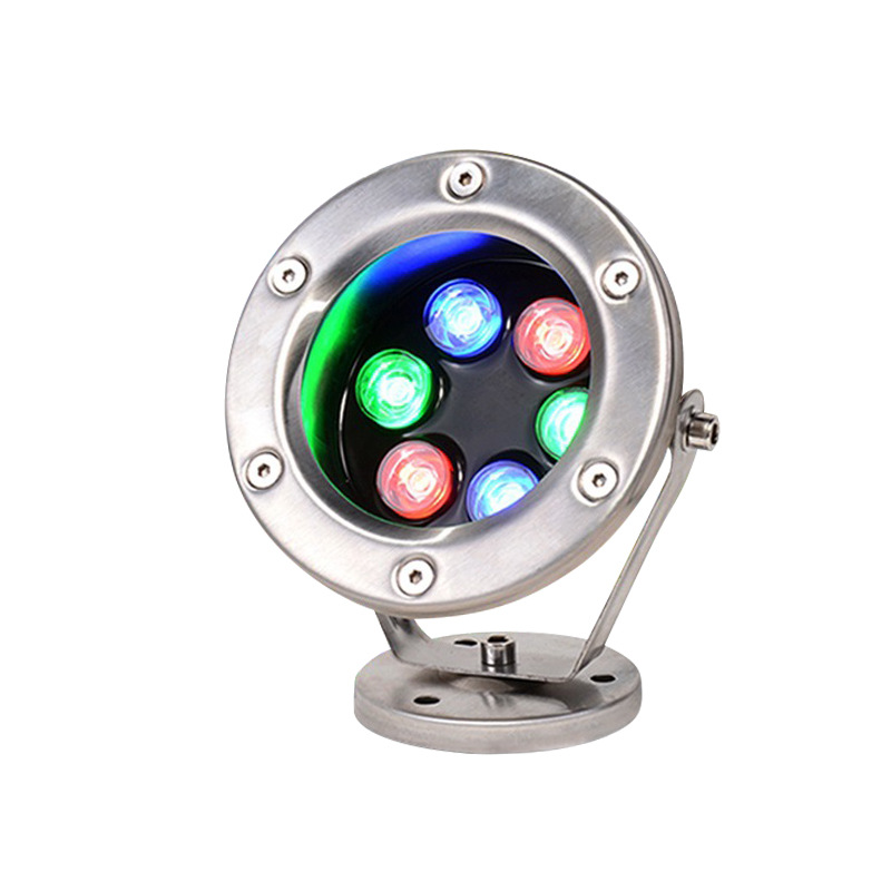 Underwater led waterproof fish pond, water pool landscape, seven-color spotlights, buried fountain lights, 12V, 24V underwater swimming pool lights Item Picture