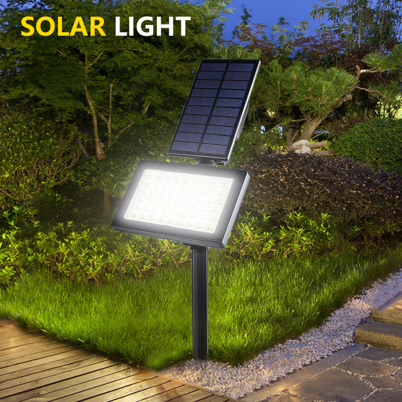 Solar outdoor garden light, waterproof 54LED floodlight, garden lawn light, wall-mounted high-brightness plug-in light Application Scenario