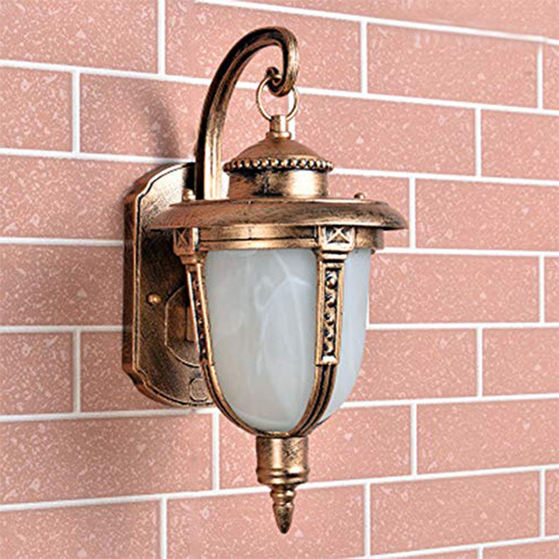 European-style retro outdoor wall lamps, waterproof and rust-proof aluminum wall lamps, balcony, corridor, passage, fishing wall lamps Specification drawing