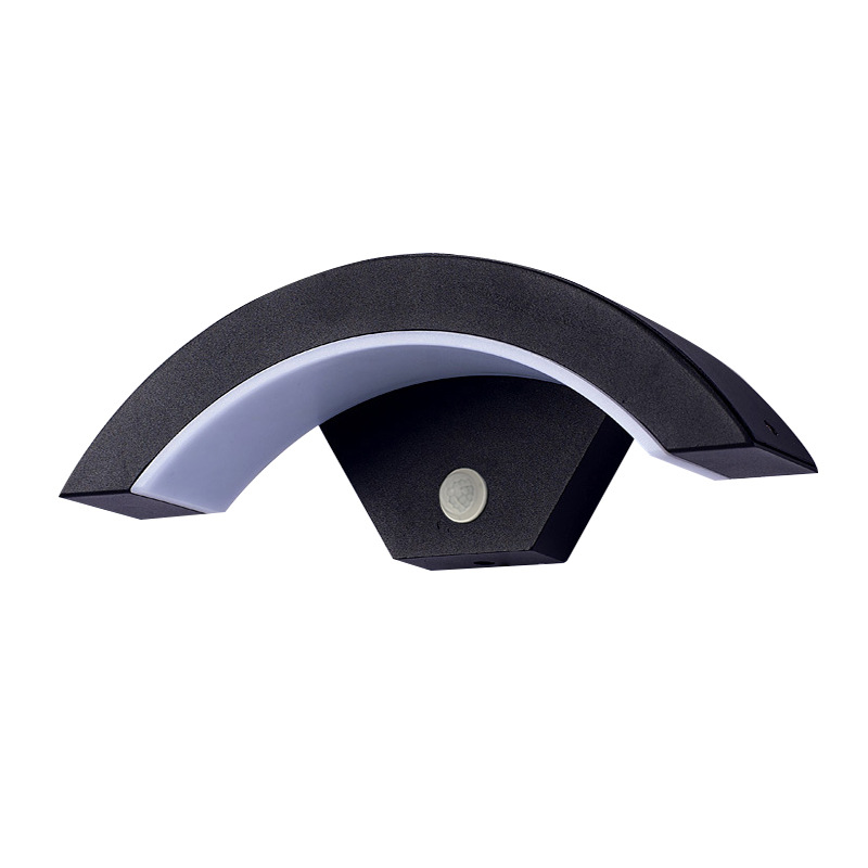 LED outdoor human body sensor wall lamp, waterproof, modern, simple and intelligent sensor lamp, creative courtyard balcony storefront lamp Item Picture