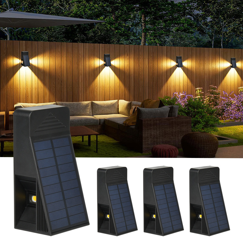 Solar outdoor lights, courtyard landscape decorative lights, villa balcony, garden, fence, outdoor waterproof wall lights, wall-washing lights Specification drawing