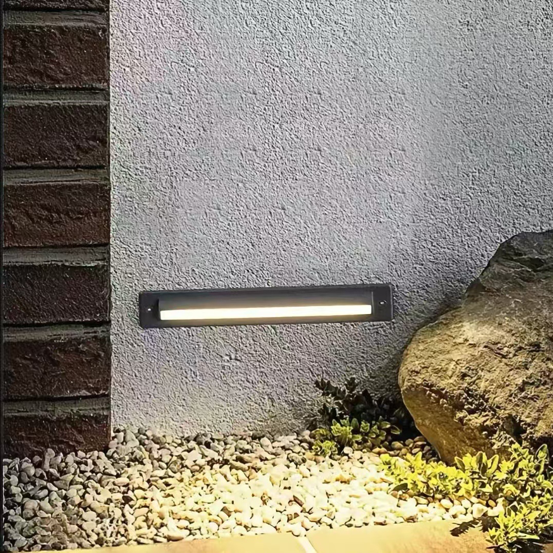 Outdoor waterproof step lights, treads, floor lights, embedded IP5 square and park corner lights, horizontal night lights Specification drawing
