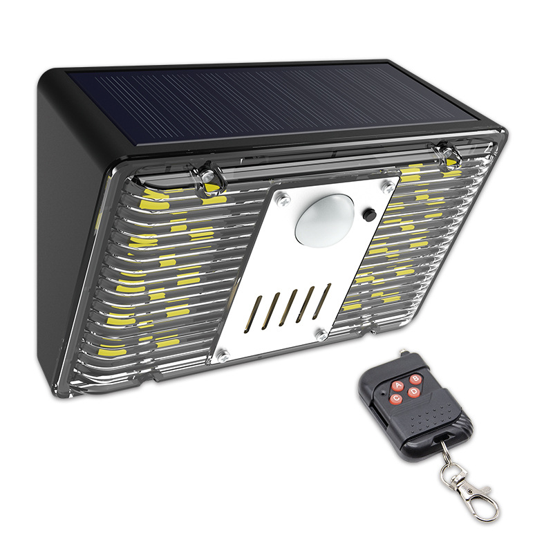 Solar alarm wall lamps, solar sound and light alarm devices, RV camping infrared sensor lights, courtyard front lighting Item Picture