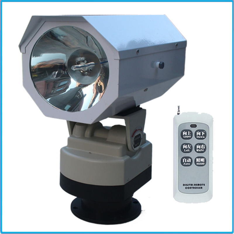 Strong light prison guard patrol searchlight, ship fishpond wharf, construction site border defense xenon search light, high beam light Item Picture